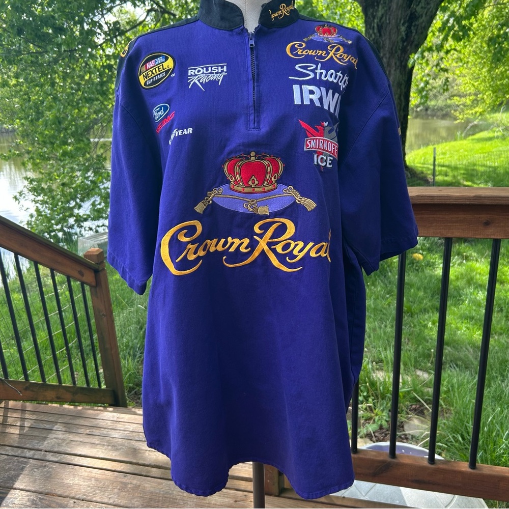 Crown Royal Team Caliber Pit Crew Shirt Roush Racing Mens XL